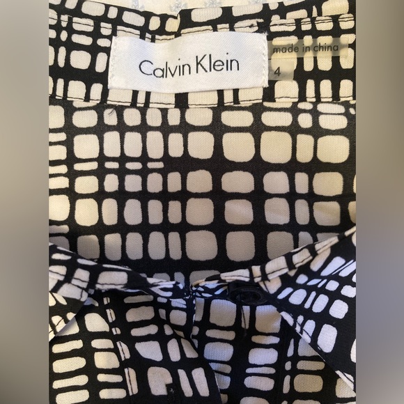 CALVIN KLEIN Shirtdress! Timeless! Sz 4 - Picture 8 of 13